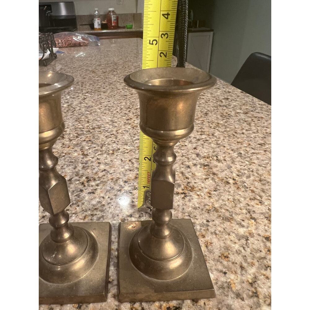 Brass Candlestick Holders - Picture 6 of 7